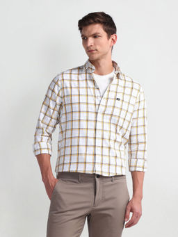 Arrow Sports - Men White Long Sleeve Slim Fit Shirt