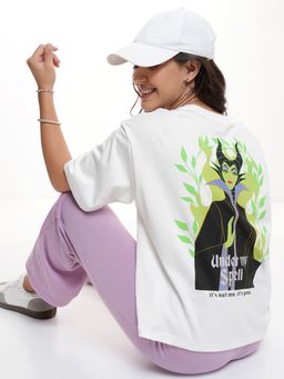 TOKYO TALKIES - Women White Disney Villain Sequinned Boxy T-Shirt