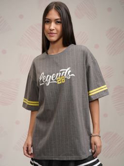 TOKYO TALKIES - Women Grey Donald Duck Bloke Core Oversized T-Shirt