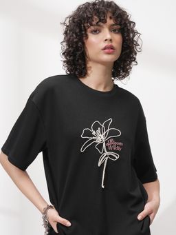 TOKYO TALKIES - Women Street By Graphic Printed Round Neck Oversized T-shirt