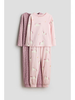 H&M - Girls Multi-Color 2-Pack Cotton Pyjamas