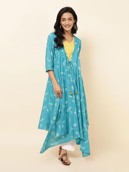 Fabindia - Blue Cotton Printed Kurta