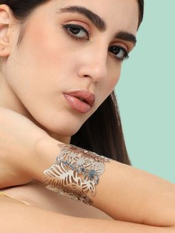 Sohi - Women Silver Plated Designer Stone Party Bracelet