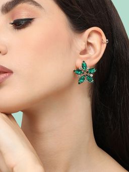 Sohi - Women Gold Plated Designer Stone Party Stud