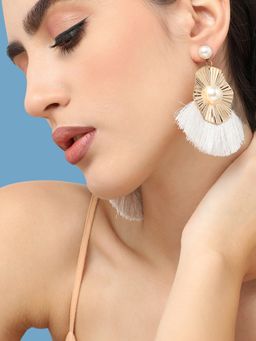 Sohi - Women Gold Plated Pearls Party Drop Earring