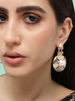 Sohi - Women Gold Plated Pearls Party Drop Earring
