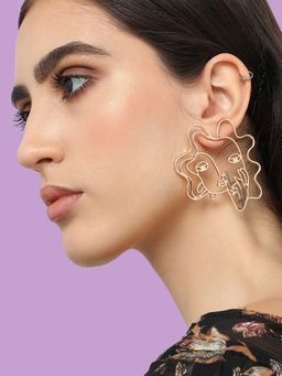 Sohi - Women Gold Plated Designer Casual Drop Earring