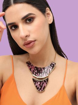 Sohi - Women Gold Plated Designer Stone Party Necklace