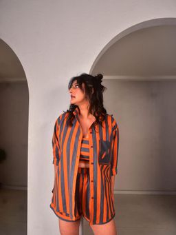 WHY SO BLUE - Hazel Stripes Co-Ord (Set of 3)