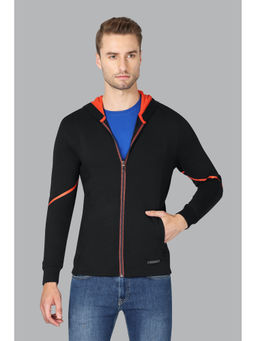 Van Heusen Innerwear - Van Heusen Men Hooded Neck & Media Pocket Sweatshirt - Black