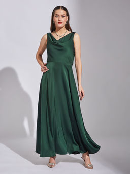 Latin Quarters - Women Green Casual Solid Dress