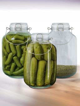 The Better Home - Glass Jar (Transparent), 2L (Pack of 3)