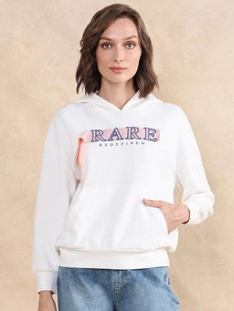 RAREISM - Emtap Primary White Relaxed Hoodie