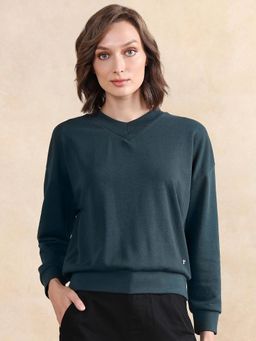 RAREISM - Vitoo Dark Green Relaxed Regular Sweatshirt