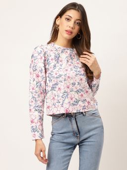 ELLE - Women Flower Print Top