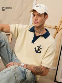 The Souled Store - Classic Polo: Anchor Men Classic Polo T-Shirt