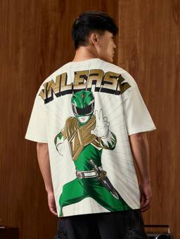 The Souled Store - Official Power Rangers: Green Ranger Men Oversized T-Shirt