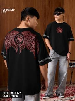 The Souled Store - Official House Of The Dragon: Targaryen Men Oversized T-Shirt