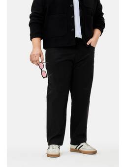 Snitch - Black Textured Regular Casual Trousers