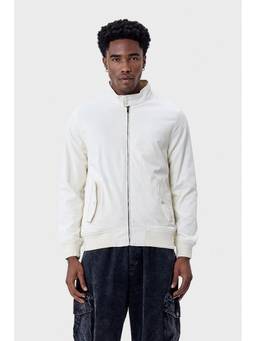 Snitch - Off White Solid Full Sleeves Regular Casual Jacket