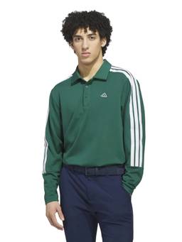 adidas - Men 3 Stripes Long Sleeve Golf Polo T-Shirt