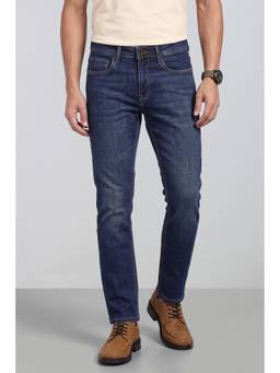 Peter England - Men Indigo Medium Wash Slim Fit Jeans
