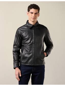 U.S. Polo Assn. Denim Co. - Men's Solid Leather Jacket