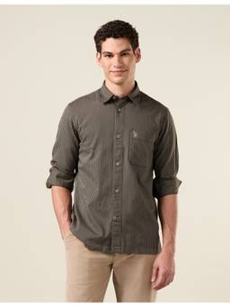 U.S. Polo Assn. Denim Co. - Men's Vertical Striped Twill Shirt