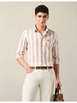 U.S. Polo Assn. Denim Co. - Men's Vertical Striped Regular Fit Shirt