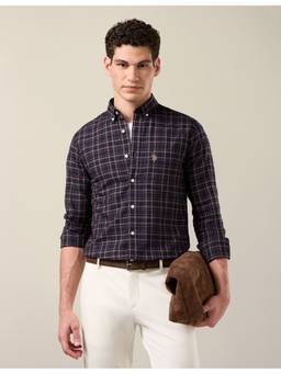 U.S. POLO ASSN. - Men's Grid Tattersall Checked Button Down Shirt