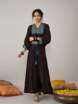 STADO - Printed Brown Skirt Set