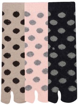 NEXT2SKIN - Woollen Ankle Length Women Thumb Socks Pack Of 3 -Skin,Peach,Navy Blue