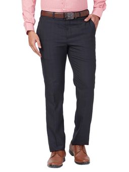 Park Avenue - Regular Fit Structure Dark Blue Trouser