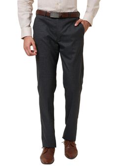 Park Avenue - Regular Fit Structure Dark Grey Trouser