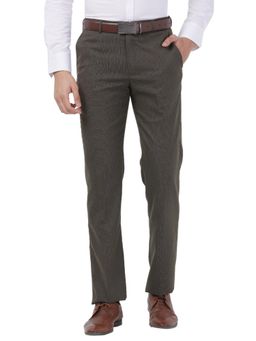 Park Avenue - Regular Fit Structure Dark Green Trouser