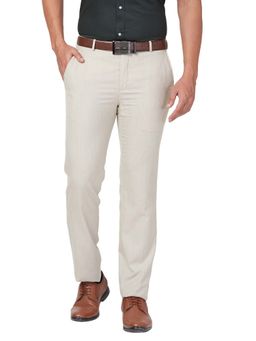 Raymond - Slim Fit Structure Medium Beige Trouser