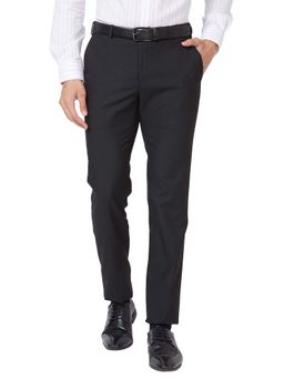 Raymond - Slim Fit Checkered Black Trouser