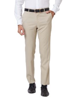 Raymond - Slim Fit Structure Beige Trouser