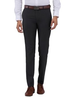 Raymond - Slim Fit Structure Black Trouser