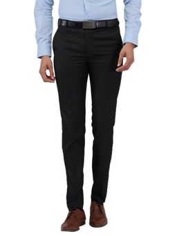Raymond - Slim Fit Structure Black Trouser