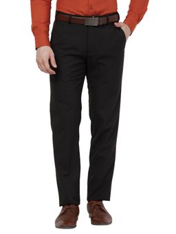 Raymond - Slim Fit Striped Dark Brown Trouser