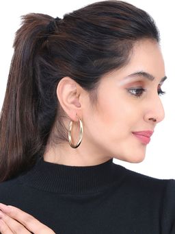 Yellow Chimes - Set of 6 Gold-Plated Stud Hoop Earrings