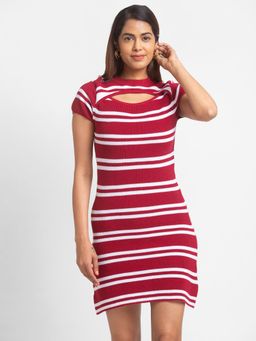 Globus - Red Striped Bodycon Dress