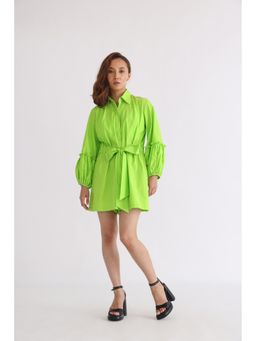 Studio Moda India - Lime The Melinoe Tie Playsuit