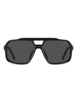 CARRERA - Grey Lens Rectangle Black Full-Rim UV Protection Sunglasses (61)