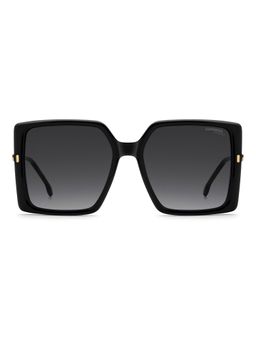 CARRERA - Grey Lens Square Black Full-Rim UV Protection Sunglasses (57)