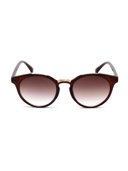 Mespee - Brown Round Full Plastic Stylish UV Protected Sunglasses (50)