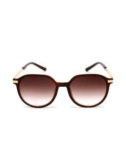 Mespee - Brown Round Full Plastic Stylish UV Protected Sunglasses (54)