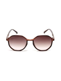 Mespee - Brown Round Full Plastic Stylish UV Protected Sunglasses (53)