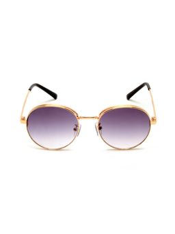 Mespee - Grey Full Rim Round Stylish UV Protected Sunglasses (50)